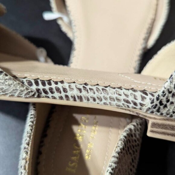 Isaac Mizrahi snake skin flats size 9 - Picture 2 of 8